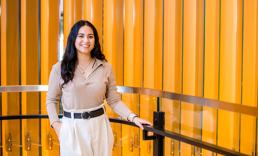 associate standing in office