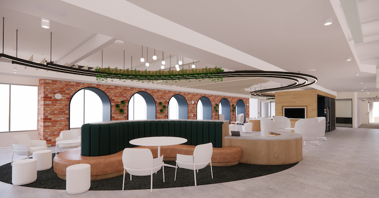 Renderings of inside Capital One